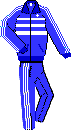 Royal blue, White